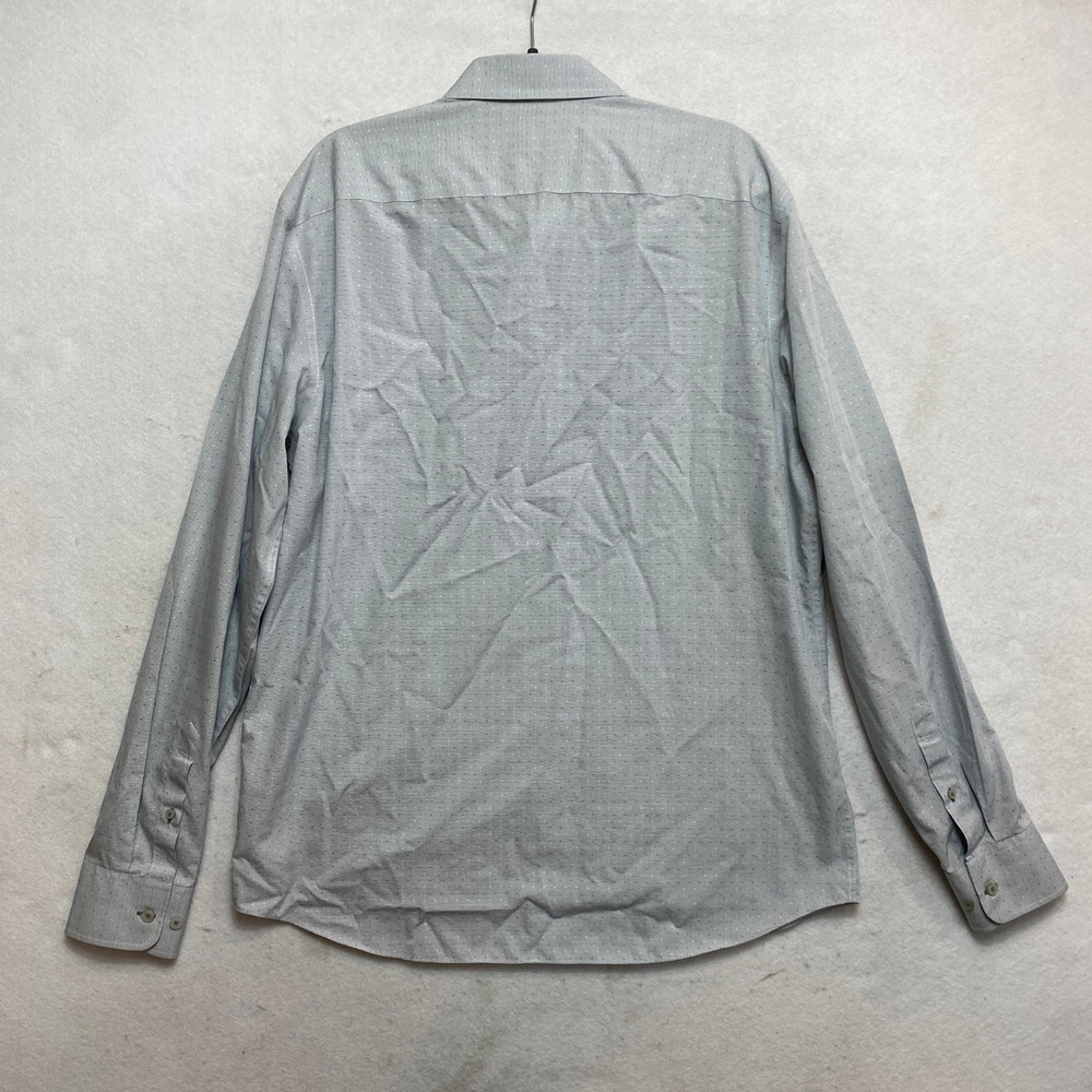 UNTUCKit Shirt Mens XL Tall Grey Tresor Wrinkle Free Dotted 41127 Button Down - Picture 10 of 10